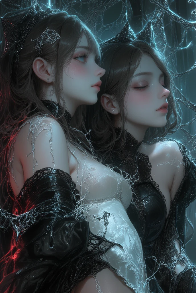 ((nsfw)),(gigantic breast:1)),(masterpiece, best quality),((high resolution 4k)), 1lady, solo, black shorthair, loose waves,pony tails,wet body,water drops on her body,standing on the ground,in the city.wet transparent cloths,sheer black wedding dress,black lingerie,front view,dynamic camera