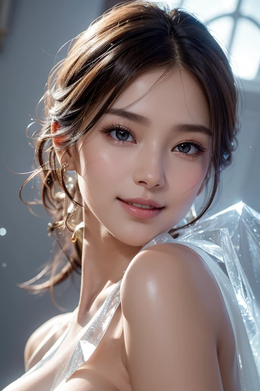 The beauty of kimono, Body Portrait, 8k, Narrow and beautiful eyes, Dindal effect, masterpiece, 最high quality, high quality, High resolution, Very detailed photos, (Natural skin texture, Fine skin, Hyperrealism, Ultra Sharpness) , Skin with attention to detail, (Very fine, Fine skin texture, Intricate details, ponytail, Beautiful Face, (Lifelike face), Realistic eyes, Beautiful and detailed eyes, Realistic Skin, Beautiful Skin, Hyper Reality Target, Very detailed, Golden Ratio, Smiling Eyes, ((Night moonlight background) )), Body Portrait, G-Cup, Big Breasts, Huge breasts, Big Breasts, glamorous,