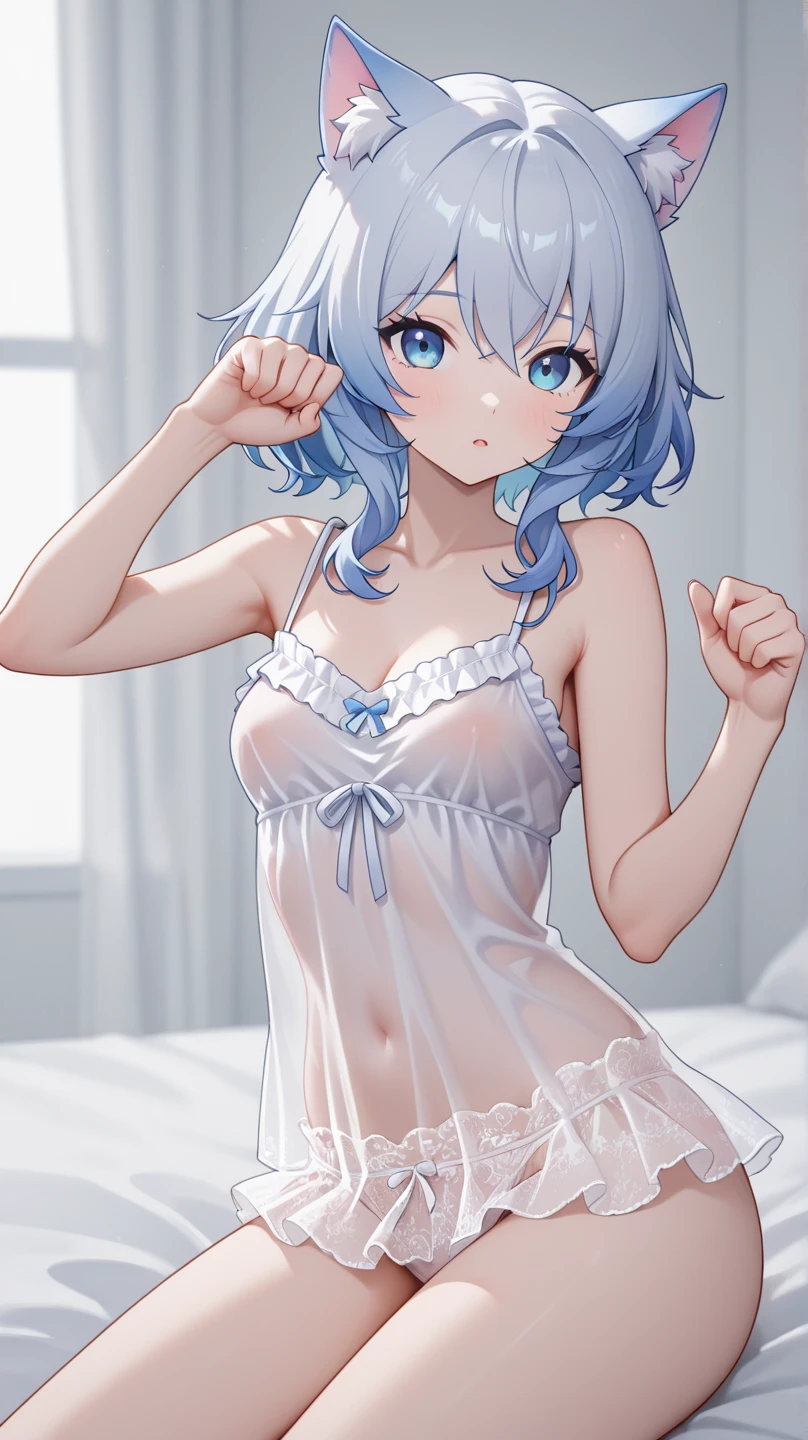 high quality, 最high quality、 Stylish design, (((The cutest girl))), ((Thin legs))、(((最high quality))), High resolution, ((detailed)), ((masterpiece)), ((Super detailed)), 18-year-old girl、(Inner color hairstyle)),((Sexy summer clothes)),((Sexual))