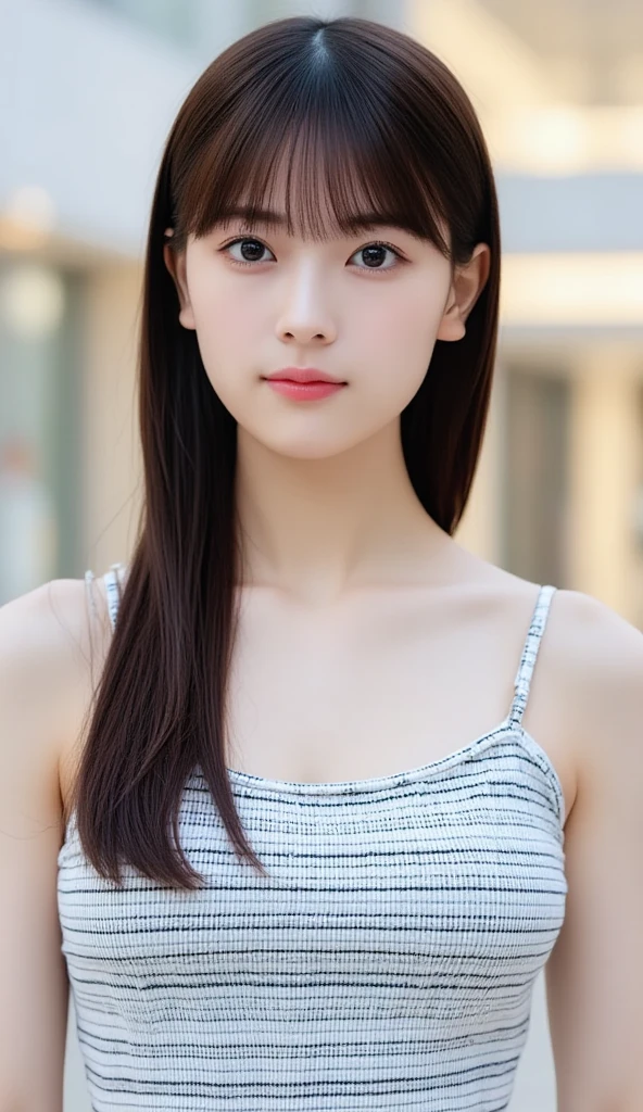 (masterpiece, highest quality:1.2), 8K, 12才のFull nudityの女の子, 85mm,Official AR RAW Photos, スーパースリムなスレンダーbeautiful girl, (Navy blue short skirt、上Half BodyFull nudity、Show me your ears、Naked girls photoshoot、Full nudity, Cute face, close, Half Body, It was a race, Gardenia, beautiful girl, , Thighs, station platform、 Watching the audience, No makeup, (大きなsmile), Film Grain, chromatic aberration, Sharp focus, Face Light, Clear lighting, Ten generations, Detailed face, Background bokeh, (上Half BodyFull nudity:1.1)、((((((12 year old girl))))))、((((((12才の上Half BodyFull nudity女子高生)))))、Narrow waist、shy pose、Shy and nervous girl、 smile