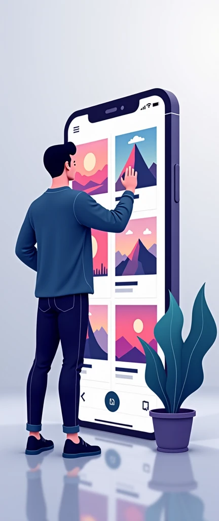 UI/UX proposal for picture preview interaction for a mobile application