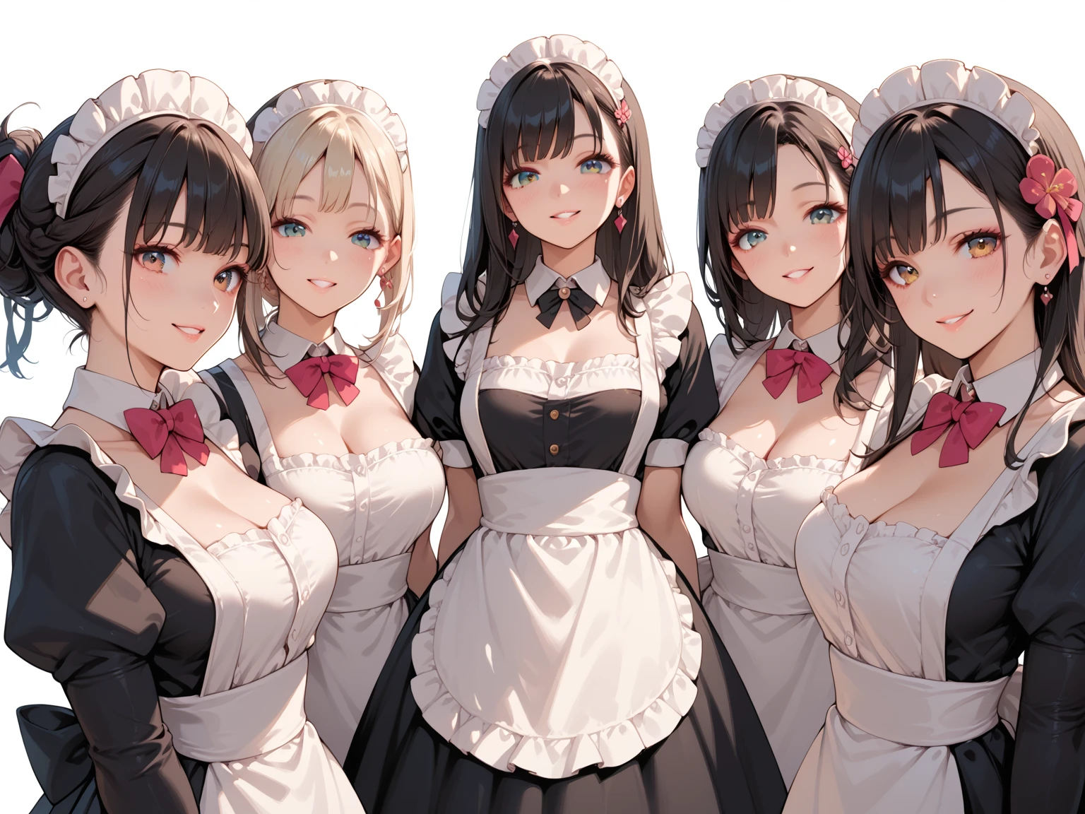 masterpiece, highest quality, close, View Viewer, look up, From above, 両目をclose, Kiss the viewer, night, garden, Vertical striped dress, Exposing shoulders, Off the shoulder, Open your mouth, Collared dress, gloves,Rapper,Maid,microphone
