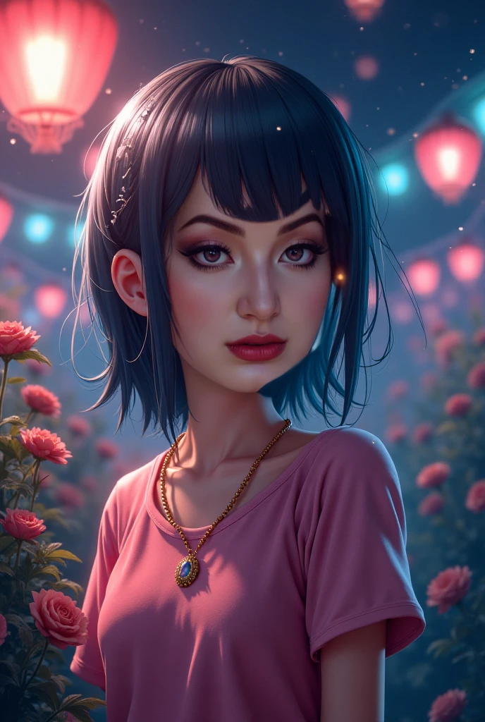 21 years old blossom (Indian young woman), vibrant, epic background, sexy outfit, pure, wholesome, cute, Keplers Law, 2d sprite, glow,  ilya kuvshinov, krenz cushart, artgerm, 8k, trending on ArtStation