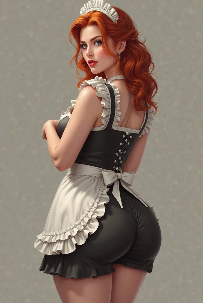 sexy adult ariel and sexy adult elsa standing back to back, wearing black corsets, and knee high striped socks