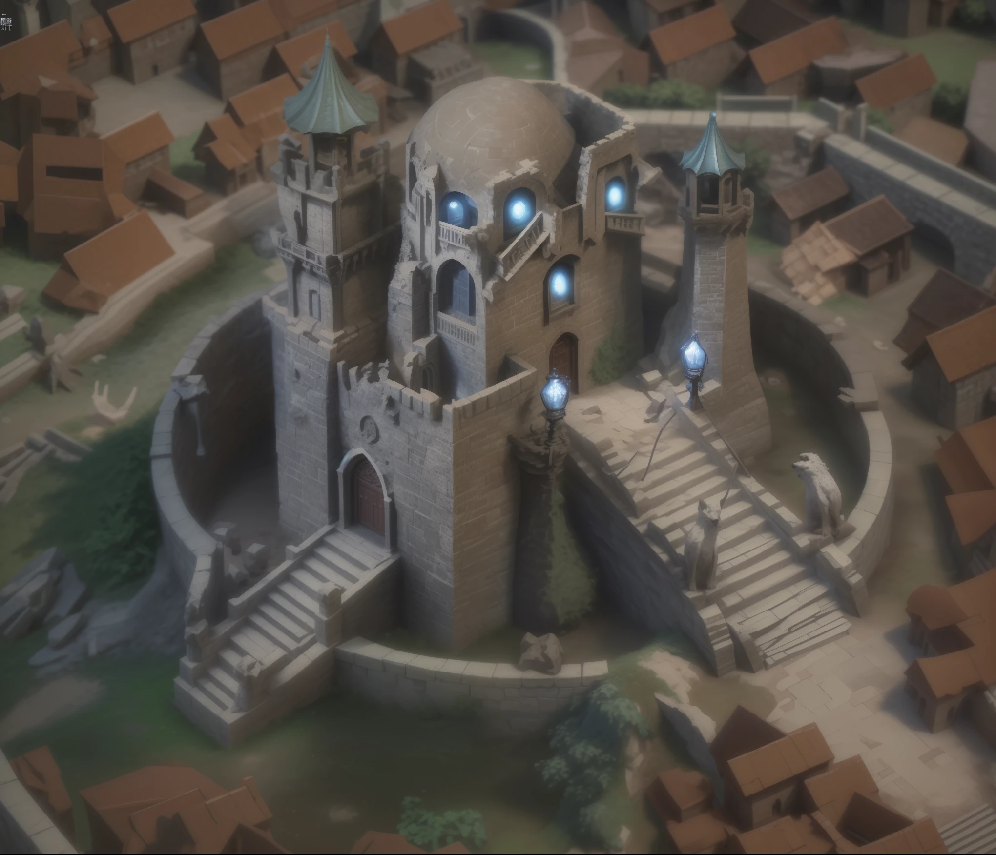 European Castle ,A castle made of stone,Simple and pristine atmosphere,((best quality)),(( masterpiece)),3D,HD 8K,overtake现实,((SLG Gaming)),(is surrounded by stone walls,The fence is a broken brick wall),(European and American anime style),(((Primitive tribe))),(overtake真实照片:1.3),( masterpiece,:1.4),best quality,high quality,overtake,(( )),((Animal puid lamp:1.05),(Light details:1.1),Light details),overtake高清, 8K,参数best quality, masterpiece,分辨率overtake高分辨率,(Reality 2.0),More details,Studio Lighting