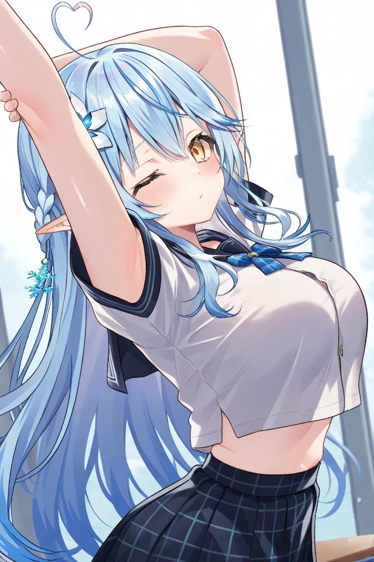 shiroko_bluearchive,The butt is facing the picture,Wear only delicate white lace panties,full bodyesbian,Solo,Exposing the buttocks and groin