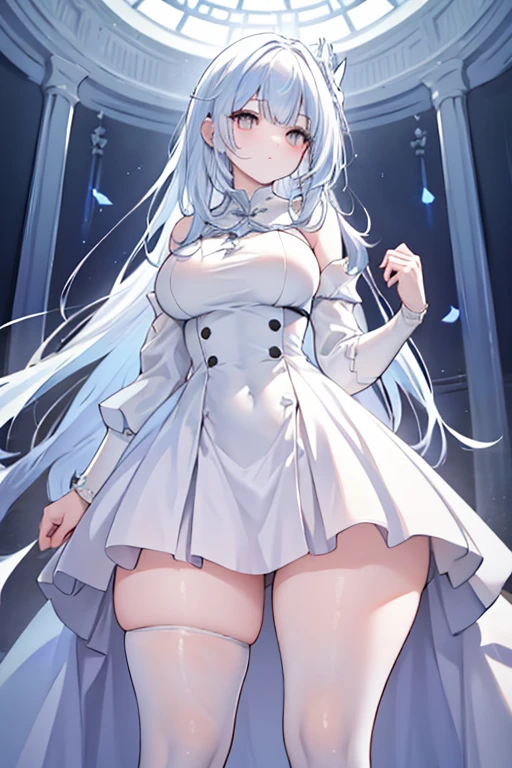 Big Breasts:1.5、、highest quality、Very detailed、Highly realistic eye masterpiece、highest quality、Very detailed、Gray Hair、Perfect Face、Long Hair、White Dress、Sundress、anime、countryside、clear、thin、Frills、Pussy、真From below、Love Juice、Big Breasts、Browsing Caution、crowd、Many people々、urination、White Stockings、vaginaにRotor Insertion、Vibrator Masturbation、vagina、Rotor Wire、From below、Push the rotor inwards、thin、clear、Rotor Insertion、sit
