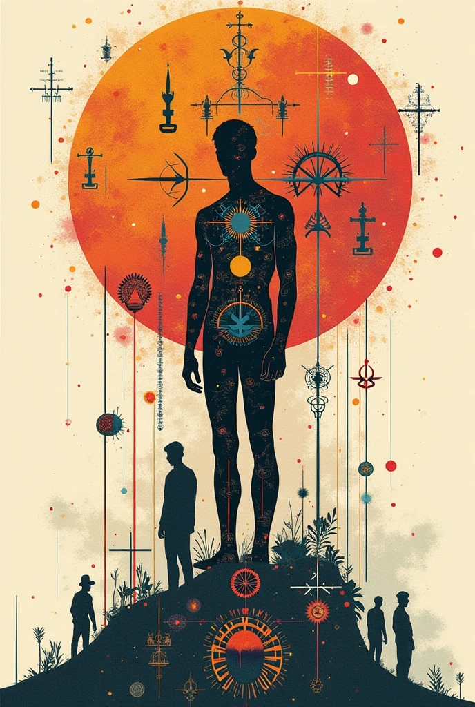 Create a hand made poster based on the Book The Architecture of Happiness