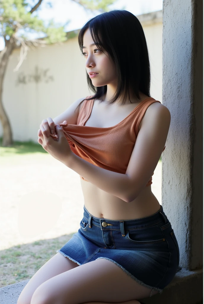 (in 8K, RAW-Fotografie, Top quality, Meisterwerk:1.2),Beautiful girl, DUNKLES Haar, kurzes Haar, (lockiges Haar), (((Lace light blue panties))), NSFW, (Show your teeth and smile), Blick auf die Betrachter, (((Hebe den Saum des Rocks an, Lift the hem of the skirt with both hands, Heben Sie den Saum des Rocks selbst an))), (Humanbiologisch korrekt、Referenzen)、((Japanische Schuluniform)), (roter Blazer:1.2), (Kurzer karierter Rock:1.5), (Schlips:1.2), karierter Rock, ((of the highest quality, 16 Tsd., Masutepiece: 1.3)), 1人, Licht im Gesicht, Hyperdetailliertes Gesicht, sehr detaillierte Lippen, Detaillierte Augen, realistic pupils, Beautiful hands of the city, two hands, normal hands, zwei Arme, Komplette Zeiger, beautiful body, Beautiful Fingers, normale Finger, five finger, five finger, (Daumen、Indexerstellung、Mittelfinger、Ringfinger、Kleiner Finger), beautiful ears, normale Ohren, gorgeous eyes, glossy eyes, beautiful mouth, beautiful lips,(Korrektes Augengleichgewicht), Squat down and open your legs, pink panties, huge boobs