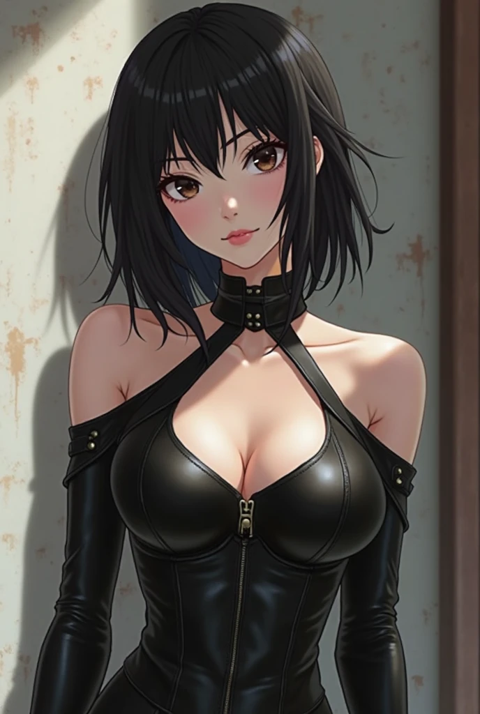 BDSM、Queen、mistress、One girl、solo、(((Long gloves covered to the fingertips in black latex:1.4 )))、(((Black latex corset dress:1.4)))、(((The corset dress is decorated with beautiful lace.)))、(((corset dress with shoulder straps)))、(((Black latex tight mini skirt:1.4)))、(((Black Thigh Boots)))、Stiletto heels、(((Black latex panties)))、(((Black latex bra)))、(((Black leather collar)))、(((Sexy pose)))、Wide-open legs、(((Erotic)))、(((Cowboy Shot)))、(((Pixel Perfect, Perfect in every detail))), alone, One girl, Fubuki, Fur coat, Collared dress, clavicle, necklace, View your viewers, Mouth closed