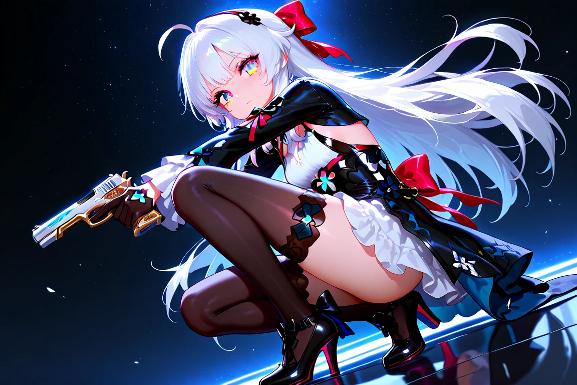 (masutepiece, Best Quality, High resolution: 1.2), 1 girl, Solo, double tails, With gray eyes, Upper body, Dress, Silver hair, Cat ears,thunder,Style ArtGerm, Full Body Detail 4K,Dreams,そしてその詳細なFull Body Detail 4K