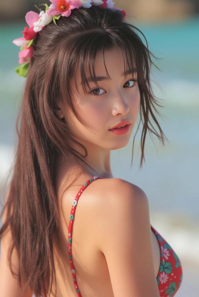 Please draw a simple background of the sea and sky。Bokeh、Bokeh味