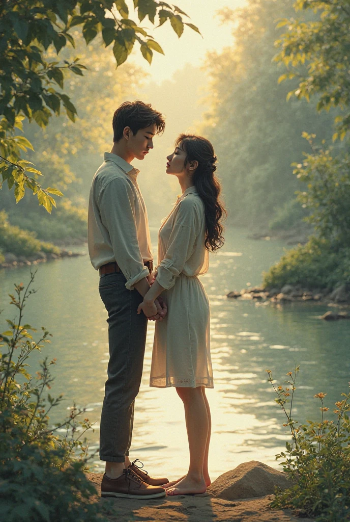 there is a man and woman kissing in the woods, still from the movie, highlight scene of the movie, still from a movie, 35mm —W 1920 —H 1080, film still from the movie, high quality film still, film promotional still, screenshot from a movie, an film still, movie filmstill