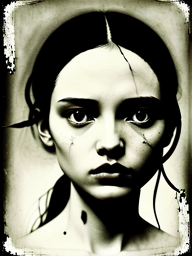 Asuna, enigmatic and big eyes, James Gurney, Surrealist art , dreamlike, mysterious, provocative, Symbolic, complex, detailed,, (Gothic but very pretty.:1.4), (masterpiece, of the highest quality:1.4) , Style Nicola Samori, selene