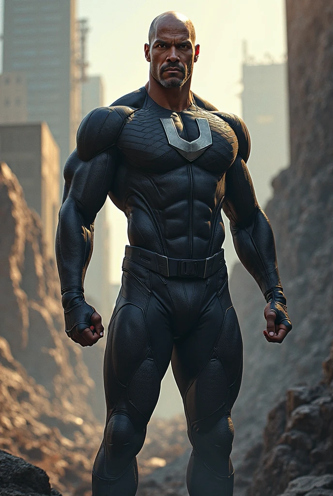 (masterpiece, top quality, best quality, ultra high res, realistic photography), futuristic, Black man, Wavy hair, Stocky body, Judge, at Volcano, Pointing pose, Vivid
