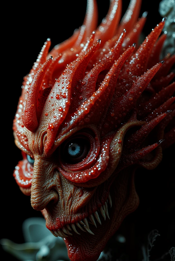 hyper detailed masterpiece, dynamic, awesome quality,hobgoblin, medium sized humanoid creature, robust and muscular build, pointed ears, fangs, greenish skin, facial warts, clawed hands and feet, crude or tattered clothing, mischievous or malevolent expression trickery, causing trouble <lora:ral-strawberryjam:1> ral-strawberryjam