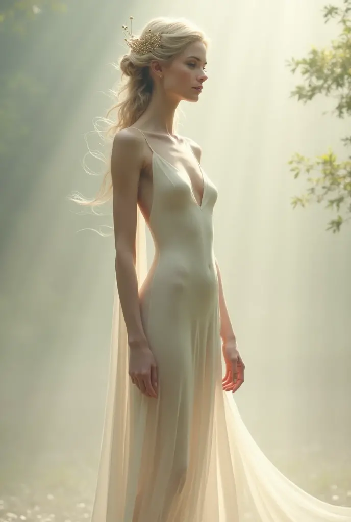 A naked woman in the style of the first descendant