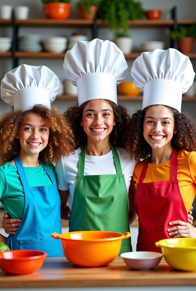 group of young girls in the school lunch room with students behind them shoving hot dogs in their pussies