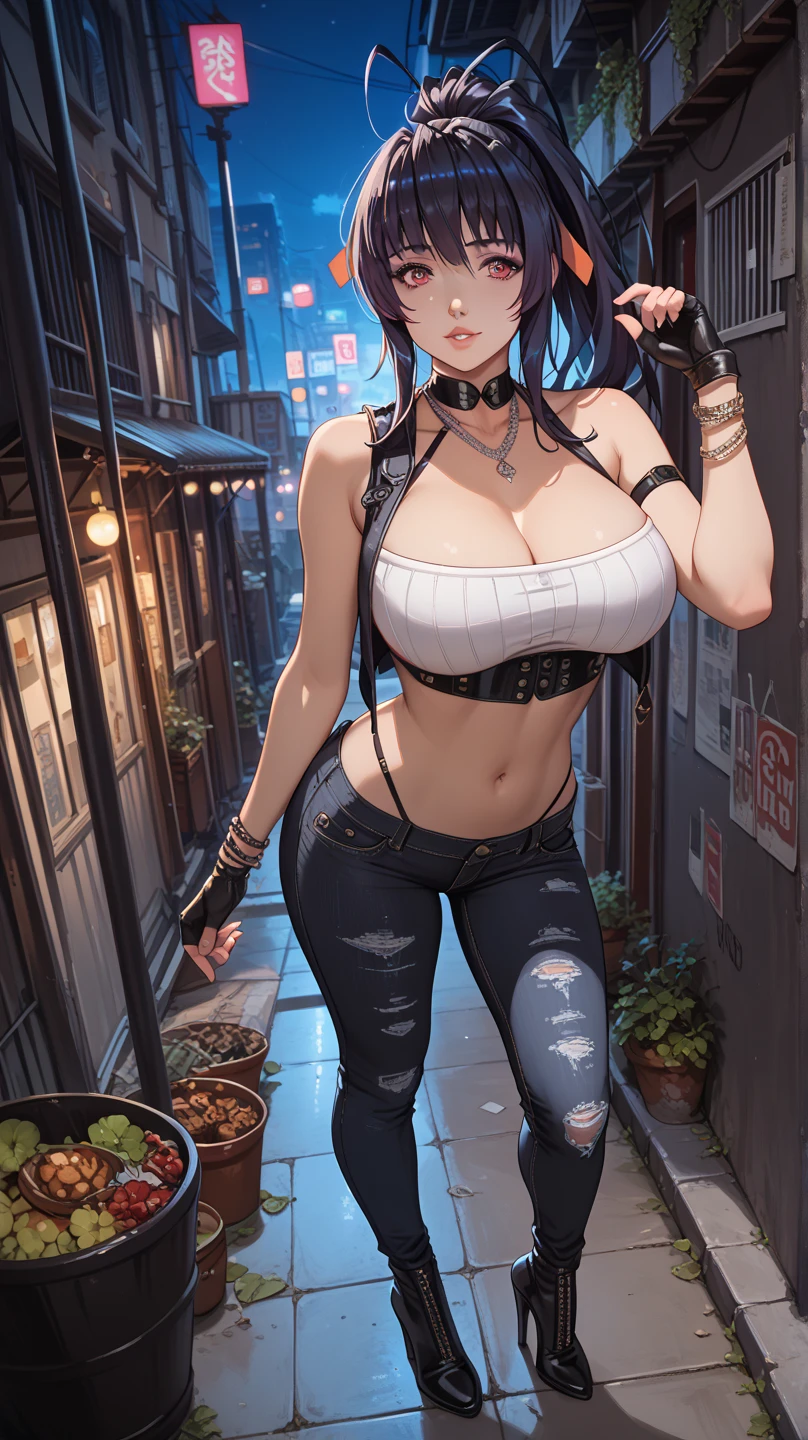 (higher resolution, distinct_image) The best quality, a woman, masterpiece, highly detailed, semi realistic, 26 years old, beautiful, young, handsome, interlaced white blue dress, small gem necklace on neck, exterior, cafe seat, window, sitting, afternoon, blush, smiling,ubel,dark green hair,long hair,side ponytail,hair between eyes,bangs, BREAK (beret, black jacket, open clothes, cleavage, midriff, black shorts, black thighhighs, thigh strap, fingerless gloves, single glove:1.2), Photo,sharpness, F1.6 lens,hyper-realistic textures,spectacular light textures, Cinestil 800 Fashion Mechanics,(((Beautiful woman with left leg restrained and hung by chains))),Appearance,Beautiful girl with accentuated slender abs: 1.1,six-pack abs: 1.1, Bust Botox,Standing on tiptoe, long legs,Long brown hair fluttering in the wind,Brown hair, Long hair, Female Warrior Costume,(No panties,No bra),(tacticul battle fashion,elbow and knee cyberpad, cyberglove: 1.1),((beautiful costume)),The belly comes out and the navel is visible,Thin sheer costume, combat gloves,shredded costumes,cyber long combat boots with golden knee pads,Anatomical,(futuristic sci-fi battle fashion, new elbow and knee cyberpads, new cyberlong boots, new cybergloves: 1.1),((straddling the gundom shields and battle rifel)),(tied perfectly by iron chain), Restraint, Slave, collars, contempt, (Chained), 4 chains hung from heaven, Metallic shackles and fetters, wet crotch clearly visible,((Hands are restrained above the head)), the neck is chained,Chain from left knee to heaven,Chained by rusty iron chains,((the tip is protruding, areolas protruding,The shape of the pubic area is clearly visible)),Sweating,Wet,Wet crotch,Wet thighs,bloods,Junkyard, Realistic, (cute, perfect clothes, skimpy clothes, cute: 1.3) ,Vast prison,((wide hospital with sunlight)), peeling ceilings, Rebar between, Realistic material details, Extreme details, Ultra-realistic materials,narrow waist,(with sparkling eyes and a contagious smile),looking