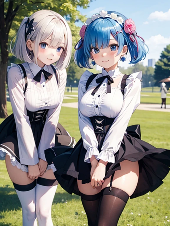 NSFW,Hoshimachi Suisei,blue eyes,blue hair,choker,hair between eyes,medium hair,side ponytail,スターchoker,small breastasterpiece:1.2), highest quality, High resolution,(detailed and beautiful eyes:1.6),(perfect hands, perfect anatomy),(((masterpiece))),((highest quality)),embarrassed face,blush,I'm in heat,excited,whole body,off shoulder dress,ruffle skirt,garter belt,glove,Naughty panties,thin waist,stomach,cleavage,Flipping up her skirt to show her panties,wet,Church at night illuminated by moonlight