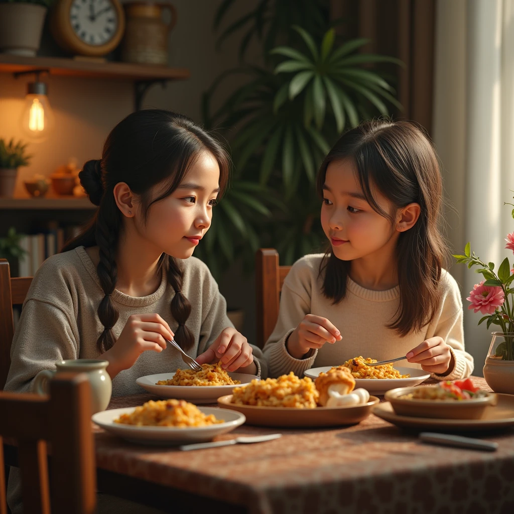 KIDS EATING Fried pastry