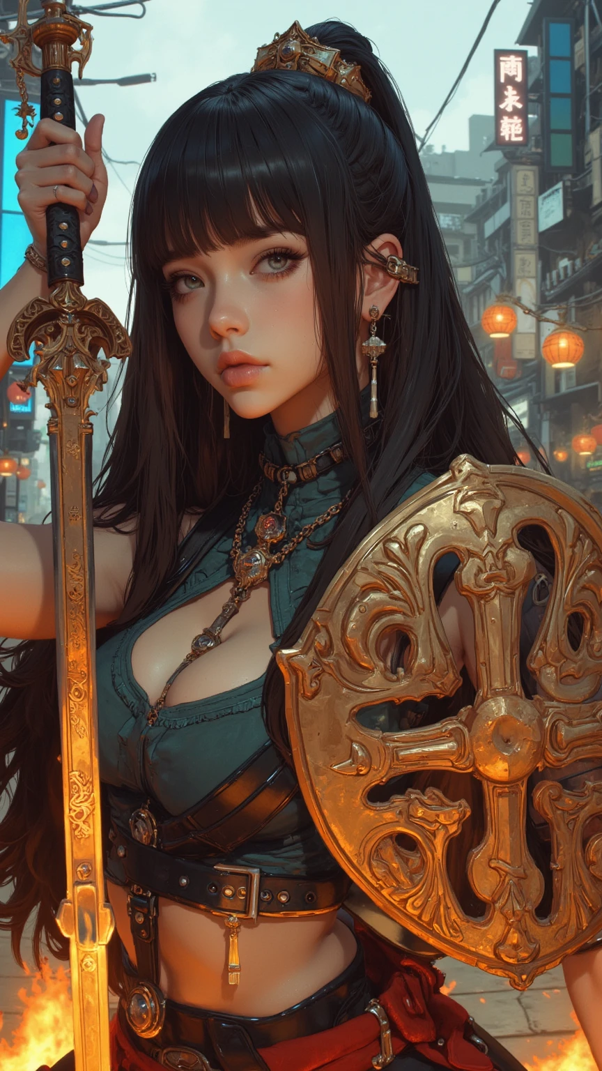 Subtle narrative, enigmatic atmosphere, atmospheric perspective, fluid movement, ethereal quality,
solo,
low fantasy,
Lively Brushwork, Striking Composition, Psychedelic Imagery,