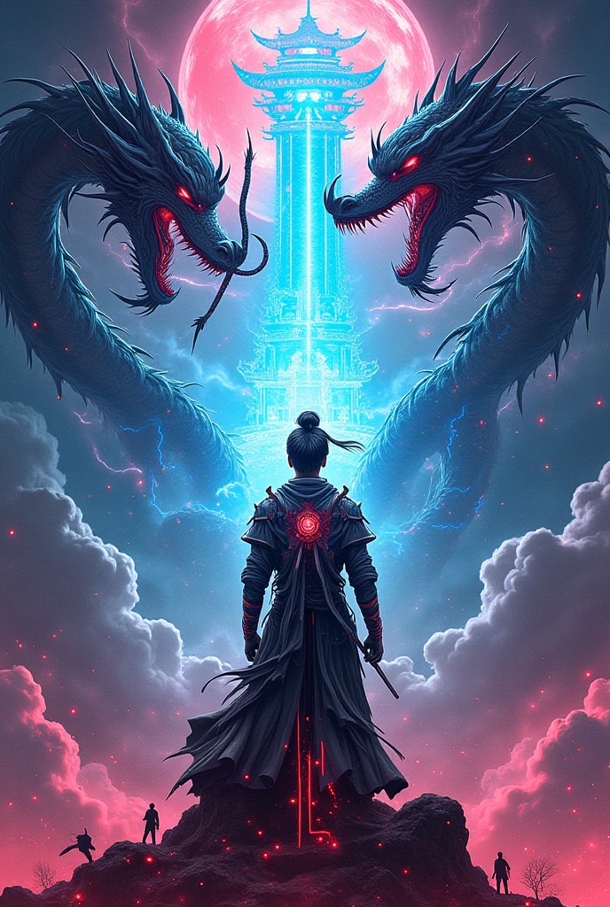 cool-headed Chinese dragon sets halo to the light of heaven, dragon body looks like snake body, long body, Hyper-detailed, ultra-realistic, hyper-realistic, ultra-detailed, HD Upscaled, realistic image, realistic skin, realistic skin textures, --v6