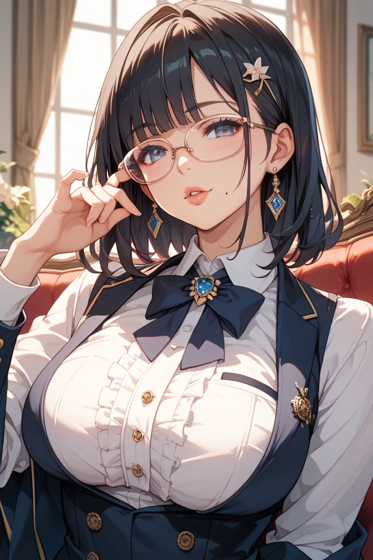 (Highest quality、High resolution、masterpiece)、(Anime Art 4k)、(Realistic)、Portraiture、((Bust Shot))、1 person、20-year-old woman、Beautiful Face、 (Exquisite beautiful eyes)、length、(Glasses)、Black Hair、 ((short hair))、 Beautiful Hair、Shiny Hair、Trim your hair、Please comb your hair、Skin Texture、Moisturized Skin、Small breasts、(Wear a white coat)、Blouse with a simple design、Victorian Scientists、Steampunk Researcher、Cinema Lighting、Realistic lighting、Backlight、Ray Tracing、(White Background)、(No background)、(Sargent-style watercolor)、