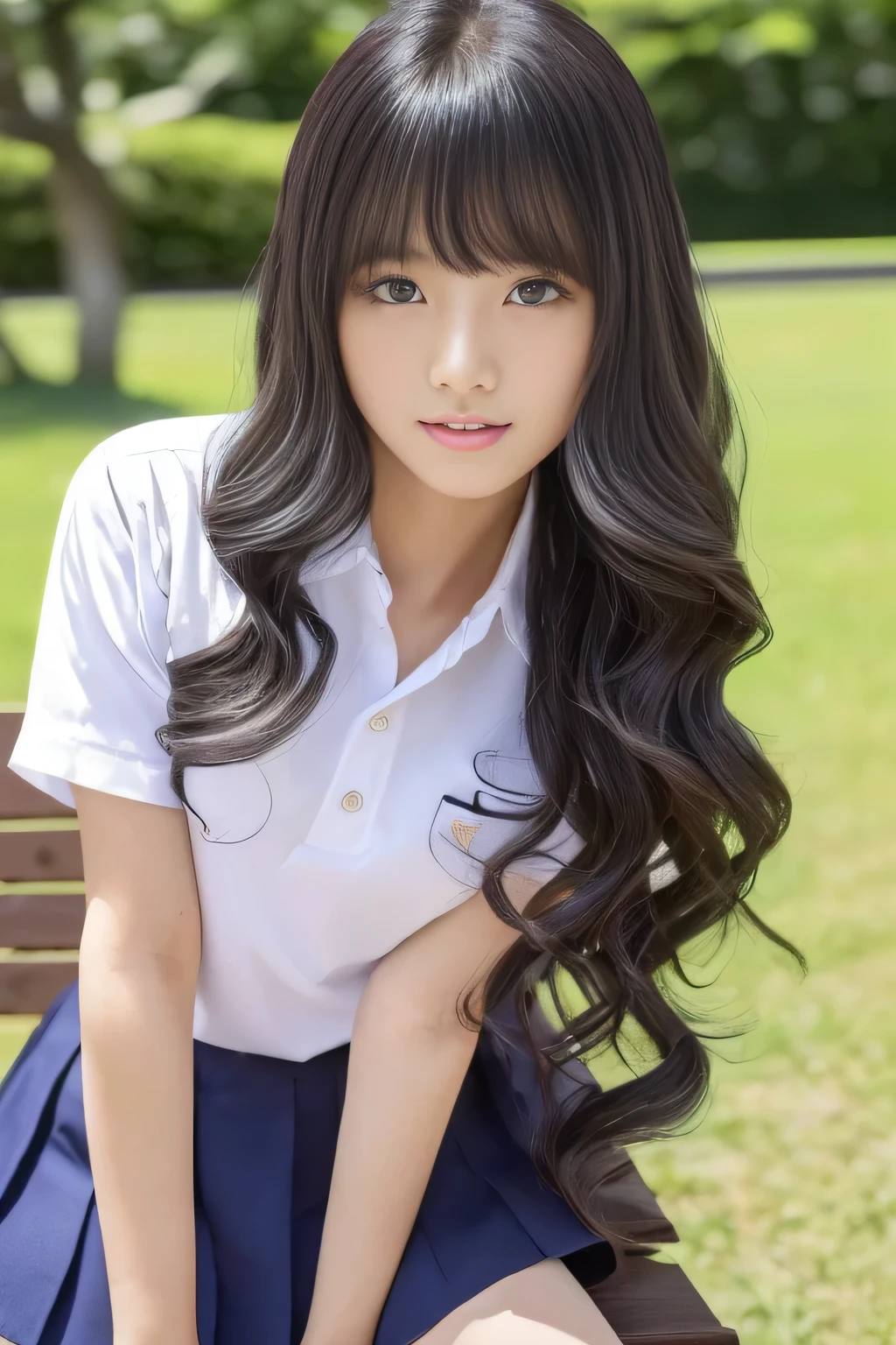(Did)(I photographed a female middle school student in grade T at a spring park)(She climbs on a park bench、sitting in a provocative position with her crotch open)(The most erotic Japanese female junior high school 3rd grader's perfect face)(Top Quality)(masterpiece)(Get used to it)(Best Details)(4K)(erotic makeup)(Horny and sensual expression:1.2)(perfect erotic face )( sparse double eyelids)( she has Asian eyes )(Cinematic Quality)(arched eyebrows like a model)(Beautiful black mascara)(Sexy light purple lipstick)((Nicely arranged、Beautiful bangs lowered at a natural angle))((Hair drawn in great detail))((Wavy Most Beautiful Dark Hair That Extends to the Ground))((very long hair extending to the ground:1.4))((Top Qualityの髪の毛の細部までクローズアップ!!!!!))(shiny and beautiful hair!!)((the most beautiful wavy hair in Japan!!!))(thick healthy beautiful hair)(Beautiful hair stretching to the ground)(Beautiful hair stretching to the ground the most in Japan!!!!!)((I feel the arrival of spring、fluffy shirt))(white skirt)(shot in a beautiful grassy park)