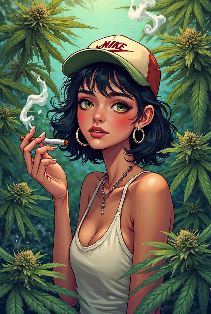 Create a circular YouTube channel profile picture with a professional and unique design. The title on the image should be 'Miss 420 YT'. The style should be modern and eye-catching., With a clean and stylish appearance. Use colors, that stand out, but not too bright, and include subtle visual elements, which hint at creativity and professionalism. The text must be clear and noticeable., to ensure easy reading even at small sizes add a youtube 3d icon