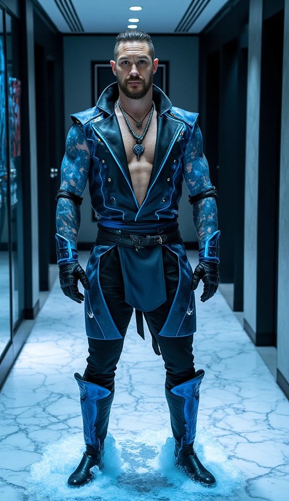 Sailor jupiter male version , ((muscle man , abs , 30 years old , beard , sailor moon outfit in latex , tattoo)) in dark night (rain , little moon, city , glitter) plane 3/4 , Full length portrait , 8k , high definition , perfect details.