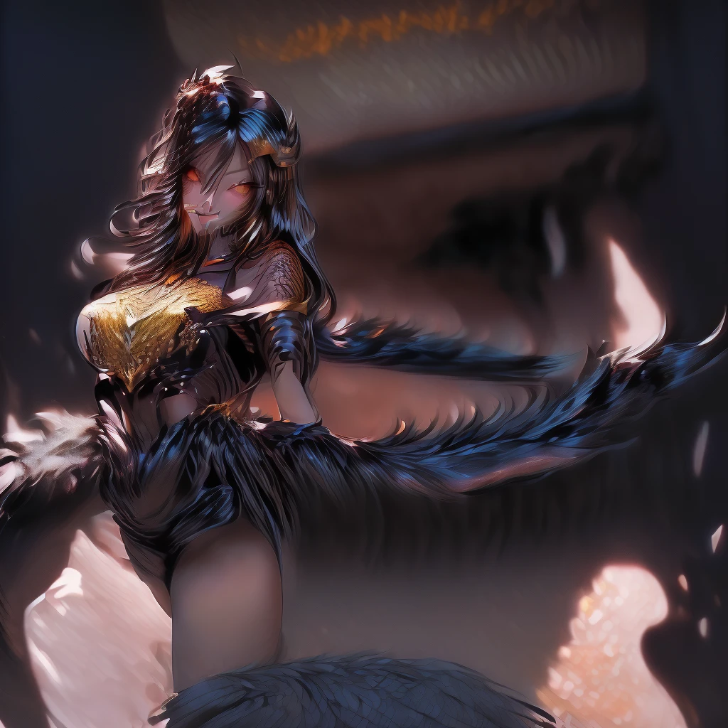 A girl with a scar on her eye and olive skin, shoulder-length dark blue curly hair, beautiful detailed eyes, beautiful detailed lips, extremely detailed eyes and face, long eyelashes, thoughtful expression, cinematic lighting, dramatic shadows, fantasy, concept art, (best quality,4k,8k,highres,masterpiece:1.2),ultra-detailed,(realistic,photorealistic,photo-realistic:1.37)
