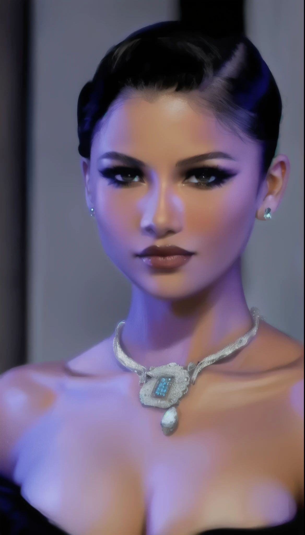 Without any features change and not anime like human beings Make her a Egyptian goddess with all accessory