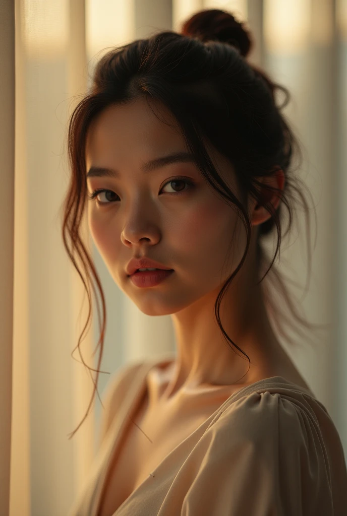 (Delicate lips), (Realistically:1.37), (Vibrant colors), (Studio Lighting), (concentrated), (High dynamic Range), (Bokeh), (in contrast), (kilogram:1.2), (Grace的), (Grace), (like々Shii), (Shine目), (Shine), (Calm), (Shine), (dream-like), (dynamic), (素晴らShiiもの), (Sensitive), (dramatic), (complicated), (eternal), (chest emphasis), (tits),(mystery), (Perfect photo), (Personality), (masterpiece), (High resolution), (Highest quality, 4K, 8k), Lonely, 1 girl,whole body,share開き,share,share間