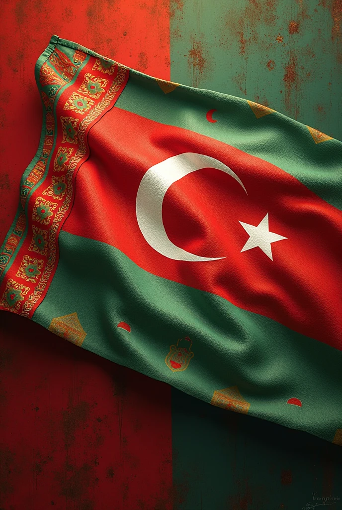 Bangladesh Pakistan Palestine combine flag