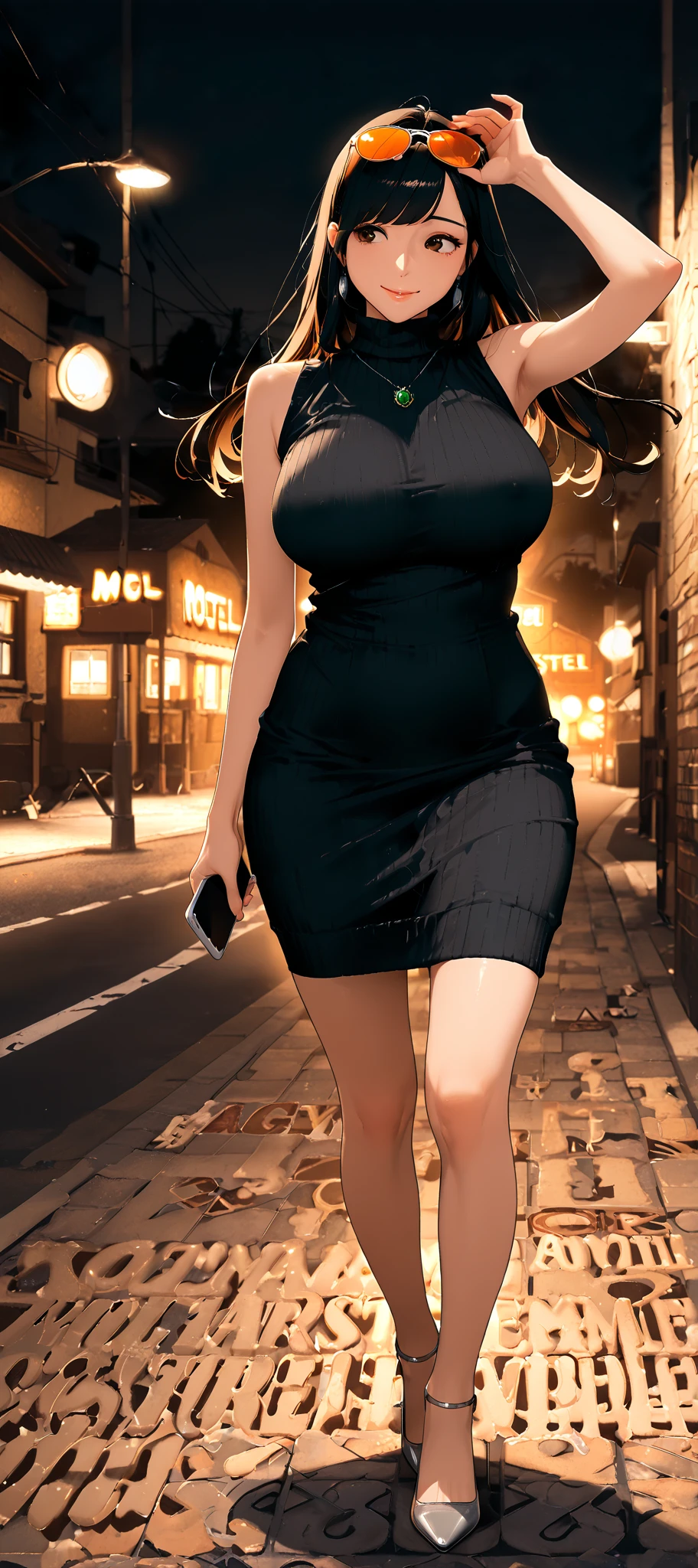 (full body shot:1.5), Wide angle, secret agent in evening dress, woman is beautiful and dangerous, evening dress is beautiful and comfortably to run and fight, a small handbag matching the dress, realistic digital art, James Bond 007 style, (best quality,4k,8k,highres,masterpiece:1.2),ultra-detailed,(realistic,photorealistic,photo-realistic:1.37),beautiful detailed eyes,beautiful detailed lips,extremely detailed eyes and face,longeyelashes,1woman,studio lighting,professional, cinematic, visible all evenig dress,