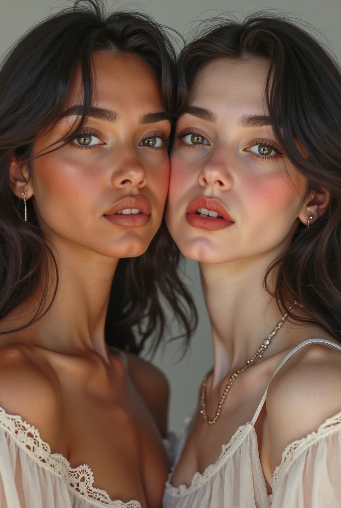 young (women) 2, brown eyes and brown hair, of medium height and build with Latin features.