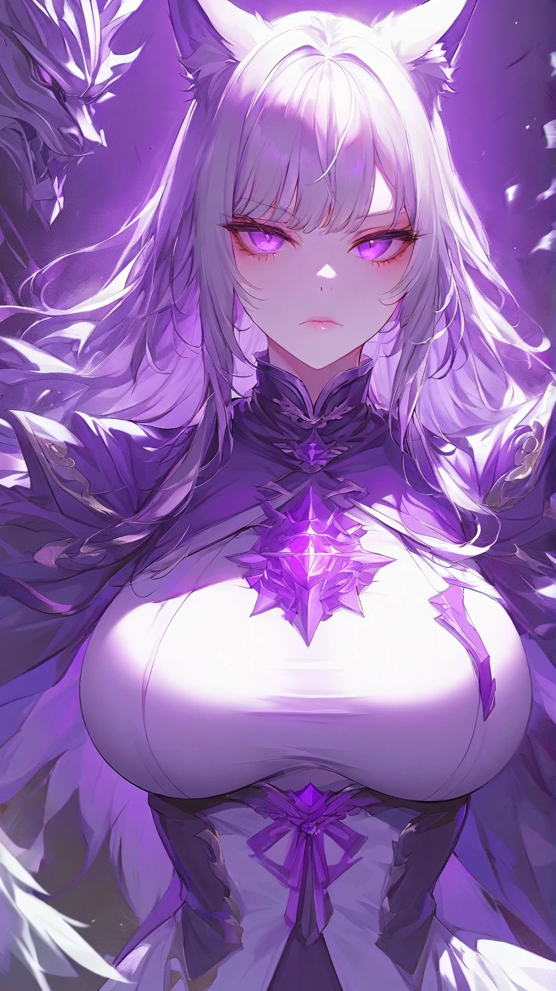 Vampire Queen Combat Dress (Radiant Royal Cloak: 1.2) Black and Purple Color, (extremely delicate beautiful eyes and depression but arrogant eyes), (multicolor, ponytail, iridescent hair, colorful hair, half purple and half pink hair: 1.3), (magical, mythic,fantasy), (Super Model Body Shape, idol, seducing body, attractive, gorgeous, charming, majesty, Sexy Devil aura), Original Character, Masterpiece, Tempting Purple Eyes, Purple Gemstone Accessories, Gold Belt, Gold Necklace, Wind Evil and body floating effect, Soft Moonlight, unique crown, (Corruption Tattoo on 1;1.25), (holding a Giant Scythe 1:1.3), 16k wallpaper style,bare shoulders, cute, , solo, stars, stardust, shiny body detailed, killing scenario, legend, horny blush, pink lips, cinematic lighting, full body close-up, scale up, twilight, dark magic, dark element, villain, battle mage, blindfold, solo leveling art style, perfect shade, shadow warrior, glowing armor
