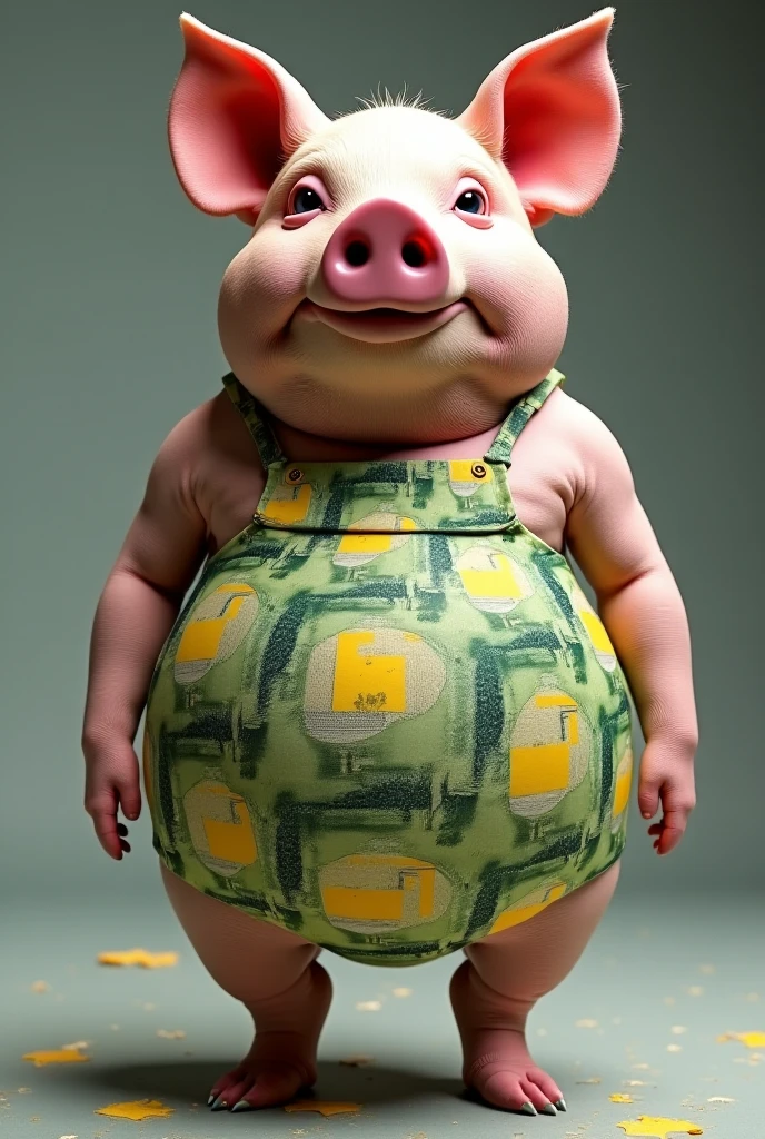 (pixarstyle:1.25) 1 pig, dam keeper, jeans, natural skin textures, 4k textures, hdr, intricate, very detailed, sharp focus, cinematic, super detailed