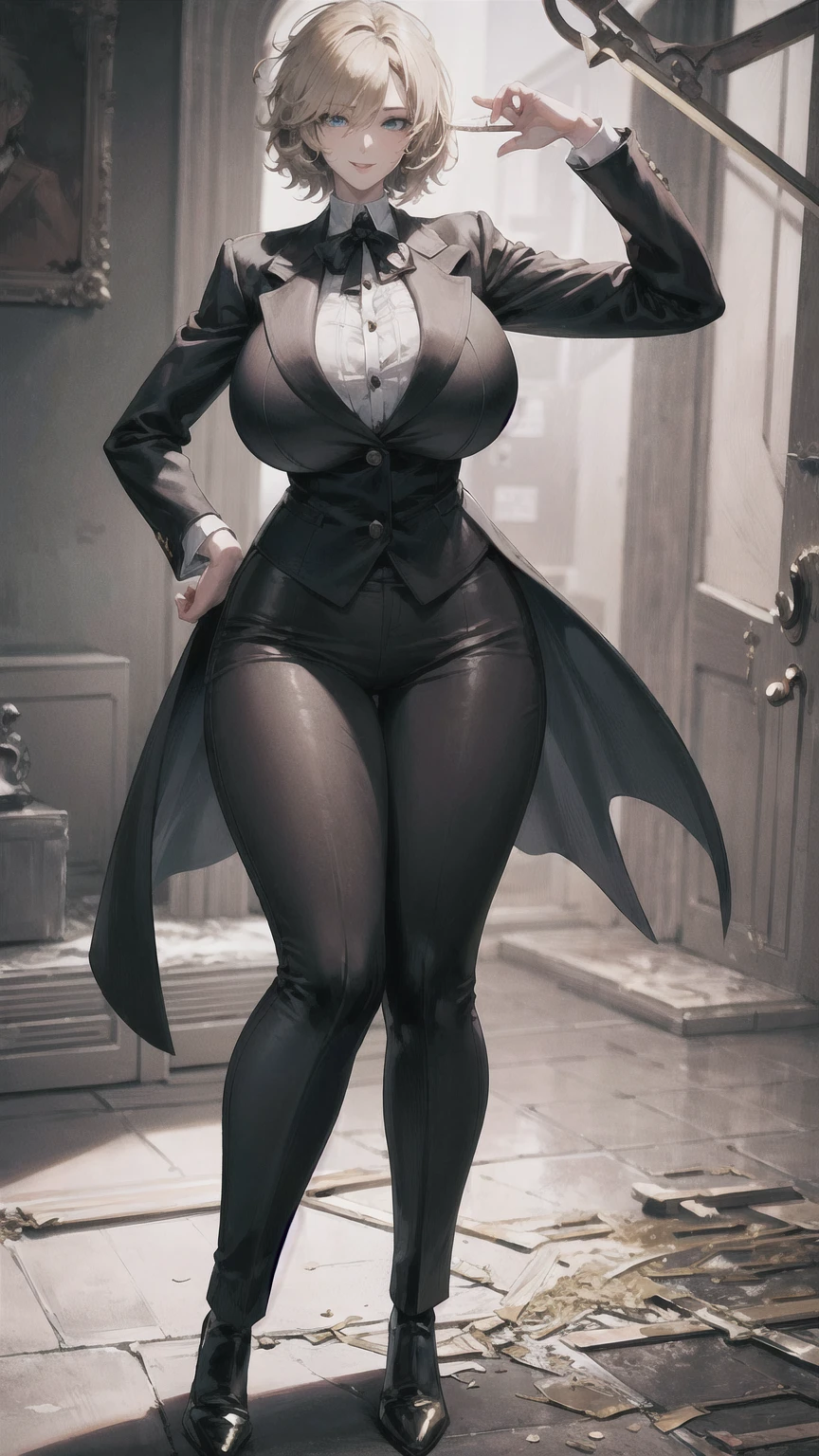((best quality)), ((putana-d'artwork)), (detailed), visage parfait, A large woman in her forties, weighing eighty kilos, Make her pink high-heeled shoes, She has very large breasts, wide thighs, and a large ass, She has very large lips, mommy, mom, step mom, stepmom, purple room background, Long legs, blue sky Skinny jeans, Make it standing, Transparent black silk robe