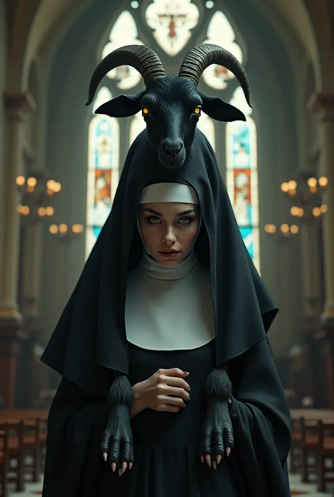 nun with horns and sensual