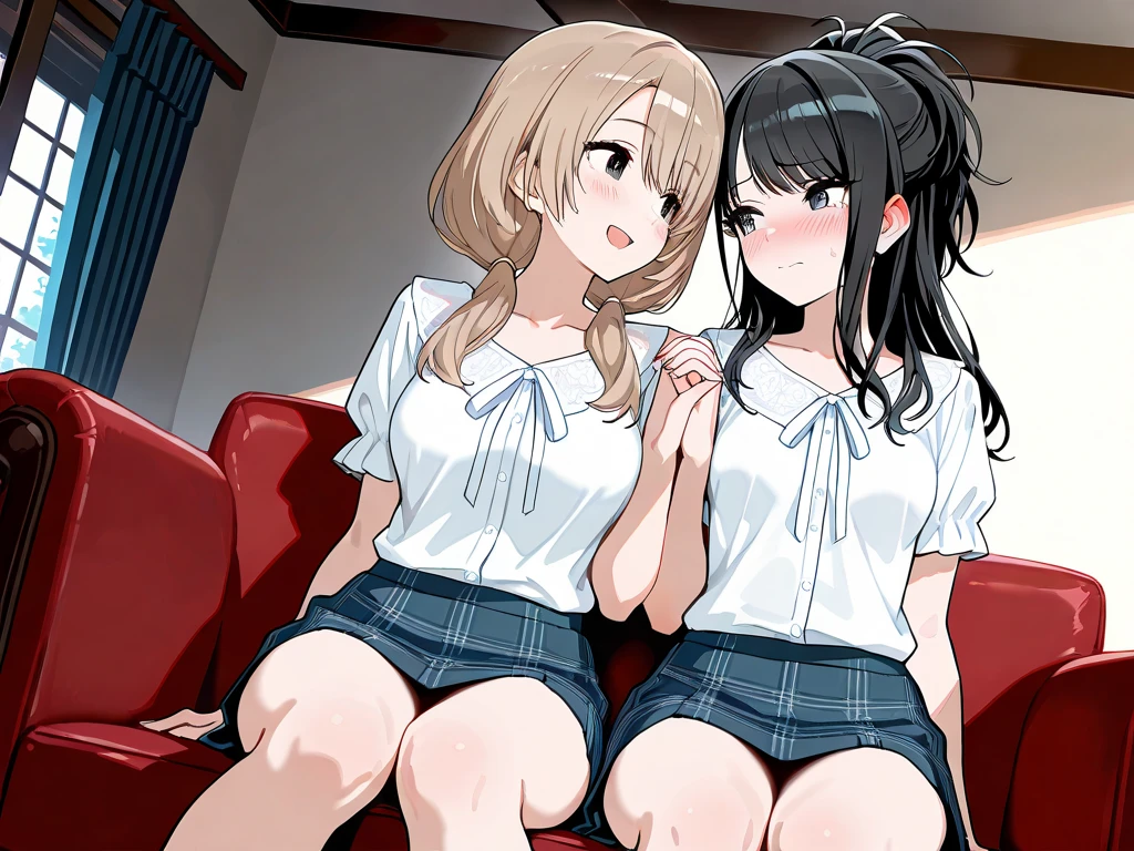High resolution、4K quality、Highest quality、younger sister、Lolita、Sit on a chair、Take off your socks、pantiesが床に落ちている、Surprised expression、白のコットンpanties、panties、used underwear、stain on crotch、Discarded underwear、panties単体、Laundry basket、strip、Underwear is scattered、Underwear is scattered、床一面たくさんのpanties、A messy room full of underwear、Undressing scene、Bras scattered around