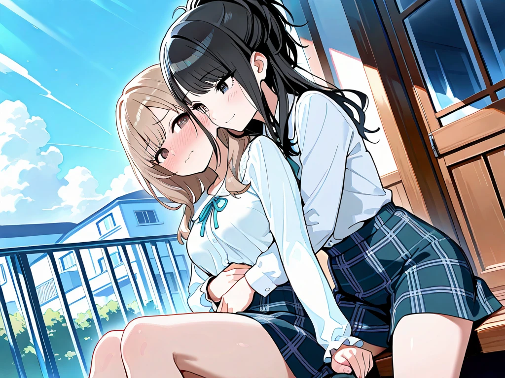 (masterpiece:1.4)、(1male people:1.9)、1girl、(man whispers to girl:1.9),(A man is touching girl's crotch:1.9)、student clothes、a closeup、on the train、man touching the crotch of girl、(Cute with semi-long hair and 50-year-old man with short hair),obscenity:1,2、Metamorphosis:1,2、NSFW:1,2、caress:1,2、Wrinkles between the eyebrows、Touching each other's crotches、red blush,red tie,junior high ,wite blouse,Dark blue pleated skirt、tre anatomically correct,(skinny:1.0),tikan,