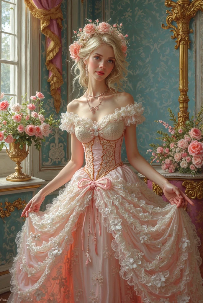 Rococ Simple Easy to reproduce Rococo art - SeaArt AI