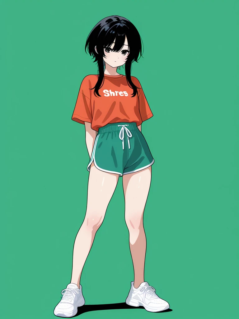 16k works,Highest quality,18-year-old,No background.White background only,whole body、sexy, One person, Beautiful Face,, Symmetrical eyes, Perfect body, Good balance、 Perfect body, smile, shirt, skirt, (small) Kirarhythm,