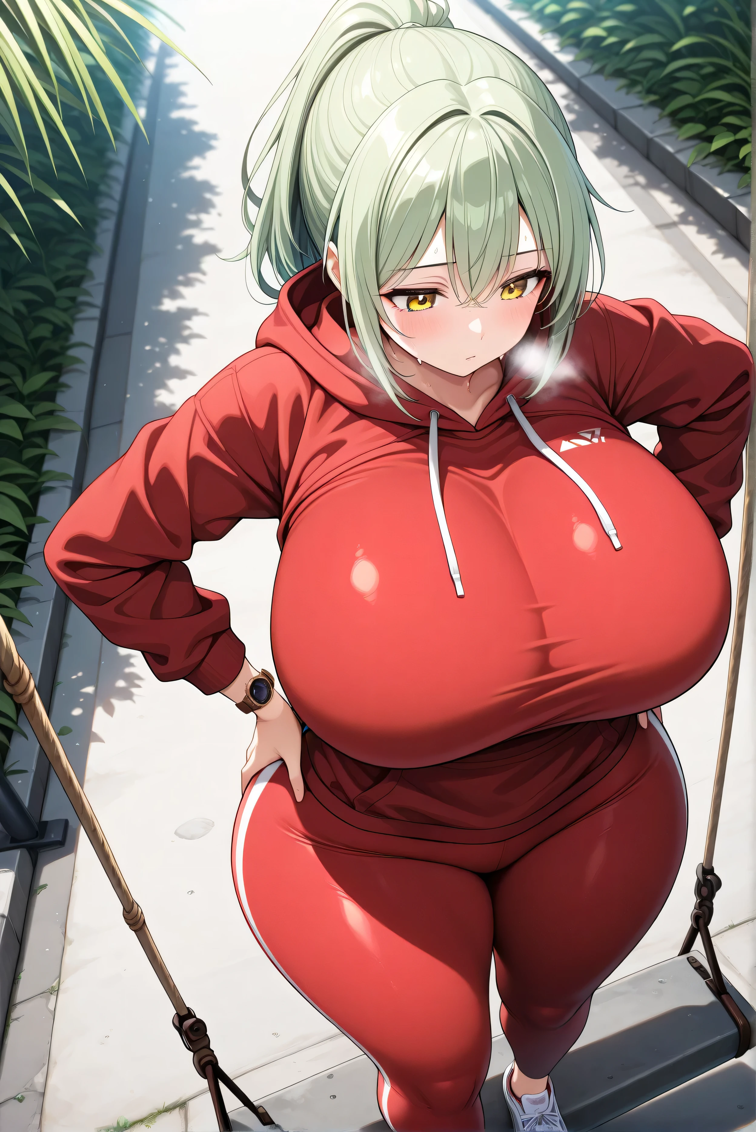 masterpiece), ((best quality)), ((expressive eyes)), ((perfect face)), ((female todoroki shoto)), ((1girl)), ((solo)), ((large mega gigantic big voluptuous fat woman)), ((large giga mega thiccness voluptuous fat body)), ((large huge giga huge super plump wide hips)), full body, ((my hero academia)), ((huge mega large fat thick thighs)), ((huge giga large extra thicc body)), sexy, ((thicc huge large voluptuous curvy body)), full body, ((MILF)), ((BBW)), ((chubby thighs)), ((plump thick legs)), ((huge fat thick chunk body)), ((huge fat thick large hourglass figure)), ((cellulitis in the legs)), red hair, burn scar, grey eyes, scaron face, scar, split-color hair, white hair, hair between eyes, heterochromia, todoroki shoto, blue eyes, ((long hair)), ((big lips)),