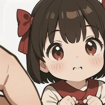 score_9, score_8_up, score_8, source_anime, anime screencap, official style, megami magazine, chibi, 1girl, brown hair, brown eyestwintails, short twintails, short hair, hair ribbon, puffy cheeks, blush stickers, saliva, blush, tongue, open mouth, sweat, tongue out, teeth, saliva trail, after fellatio, penis, cum, wet penis, saliva on penis, upper body, (side view:1.2), close-up, uncensored, 