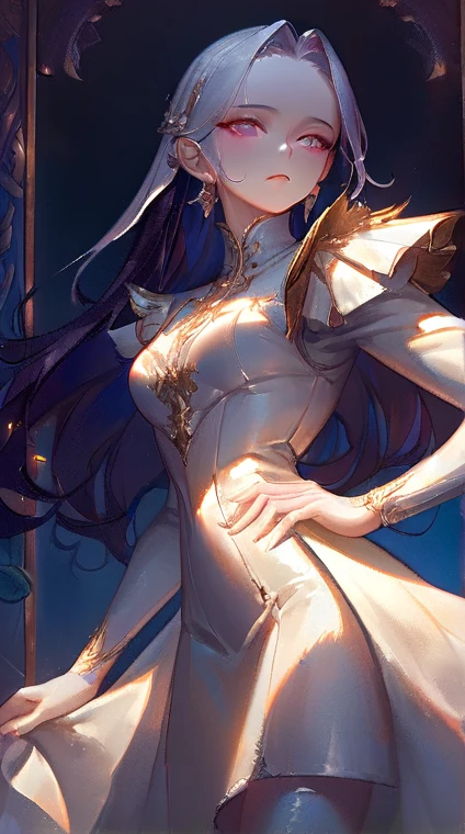 "(((Exquisite))) openwork tights, high-quality details, flowing, dynamic, (1 female), bright eyes, spirited, seductive front and back, silk texture, presenting high-quality texture, huge bubbles, soft light, full of reality, at the moment this girl is in a fantasy world."