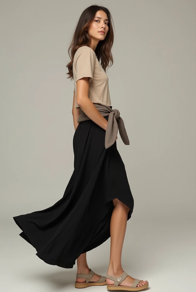 Design a simple skirt, front and back. As if it had been done in CorelDraw