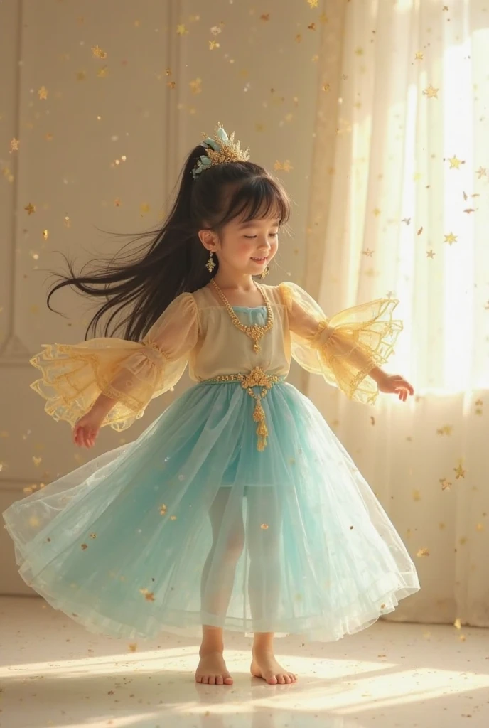 arafed little girl in a blue dress and tiable holding a toothbrush, icey blue dress, princess portrait, smiling as a queen of fairies, beautiful princess, winter princess, lovely languid princess, princess girl, palace , a girl in hanfu, blue tiara, cute:2, portrait of princess, light blue dress portrait, belle